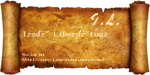 Izsó Liberátusz névjegykártya